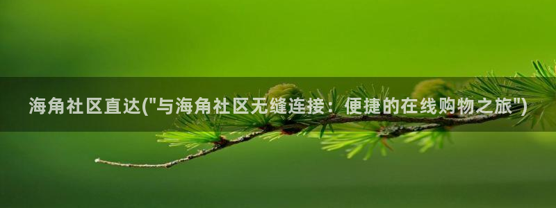 海角社区车牌：海角社区直达(\